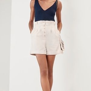 Express Ribbed V-Neck Cropped Sweater Cami - Sz S